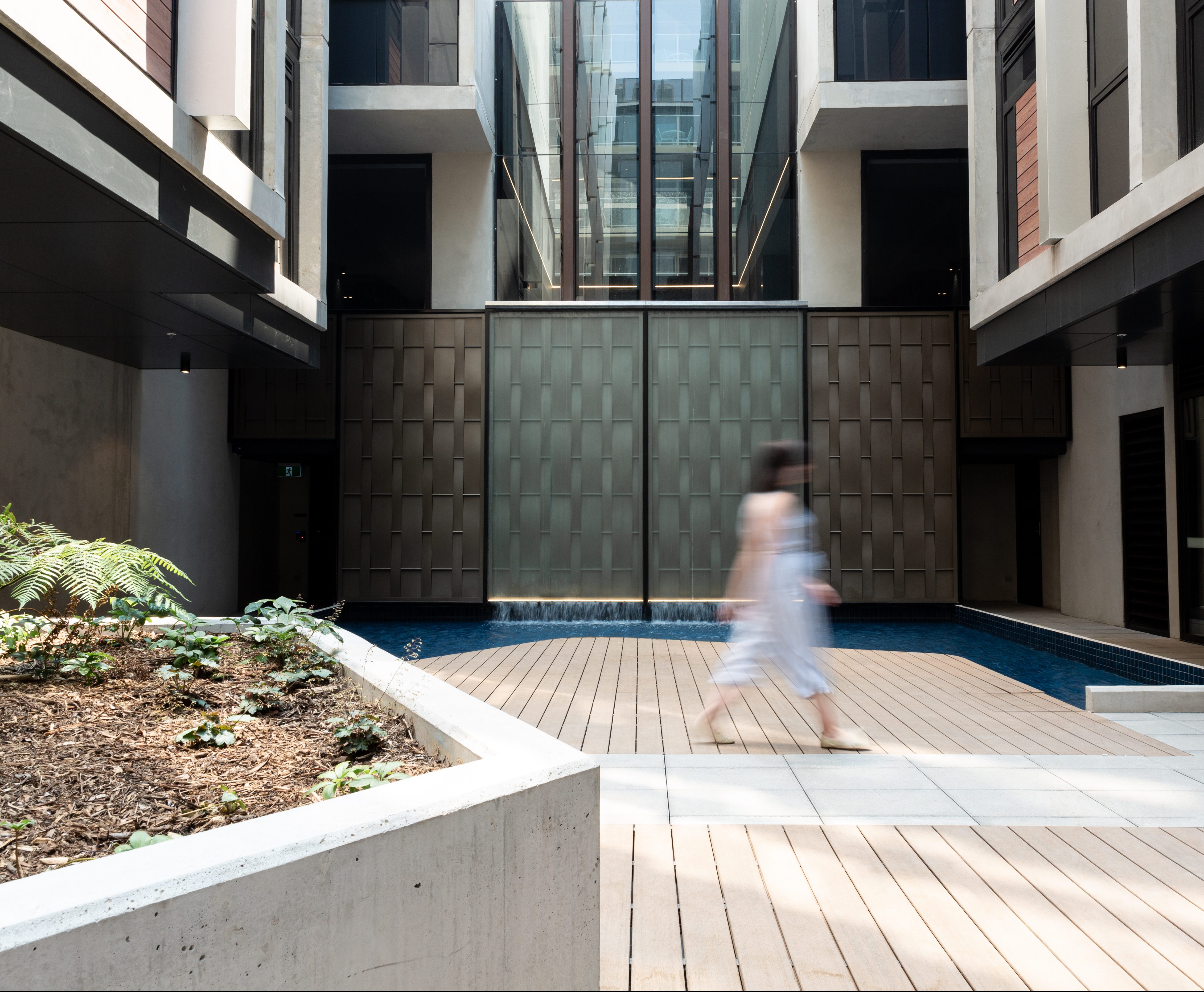 Midnight Hotel Braddon, Atrium Water Feature Wall